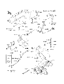 Front Brake Piping Diagram and Parts List for KAF400B7F 2007 & Prior Kawasaki Lawn Tractor Accessories