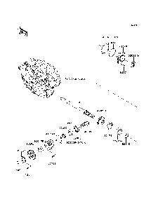 Front Bevel Gear Diagram and Parts List for KRF750RCS 2012 Kawasaki Lawn Tractor Accessories