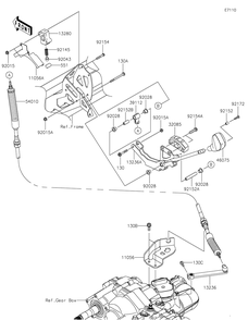 Control Diagram and Parts List for KAF820BJF 2018 Kawasaki Lawn Tractor Accessories