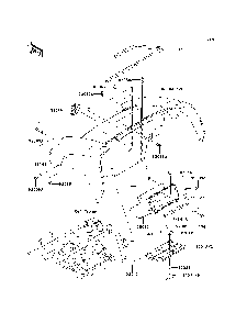 Front Box Diagram and Parts List for KAF400B7F 2007 & Prior Kawasaki Lawn Tractor Accessories