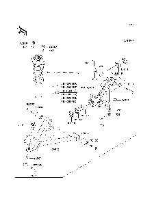 Front Suspension Diagram and Parts List for KAF620E7F 2007 & Prior Kawasaki Lawn Tractor Accessories