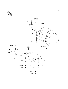Rear Fender Diagram and Parts List for KAF400C7F 2007 & Prior Kawasaki Lawn Tractor Accessories