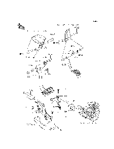 Brake Pedal/Throttle Lever Diagram and Parts List for KRT800DFF 2015 Kawasaki Lawn Tractor Accessories