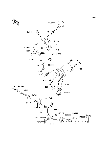 Shift Lever Diagram and Parts List for KAF400B7F 2007 & Prior Kawasaki Lawn Tractor Accessories