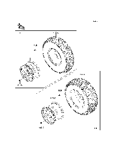 Wheels/Tires Diagram and Parts List for KRT800DFF 2015 Kawasaki Lawn Tractor Accessories