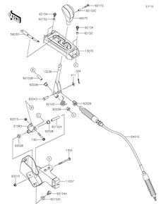 Control Diagram and Parts List for KRF800FNFNN 2022 Kawasaki Lawn Tractor Accessories