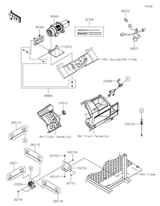 Other Diagram and Parts List for KAF700FPFNN 2023 Kawasaki Lawn Tractor Accessories