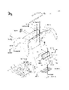 Front Box Diagram and Parts List for KAF400C7F 2007 & Prior Kawasaki Lawn Tractor Accessories