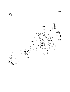 Rear Hubs/Brakes Diagram and Parts List for KRT800DEF 2014 Kawasaki Lawn Tractor Accessories
