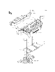 Carrier Diagram and Parts List for KRT800CFF 2015 Kawasaki Lawn Tractor Accessories