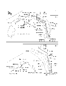 Front Fender Diagram and Parts List for KAF950D8F 2008 Kawasaki Lawn Tractor Accessories