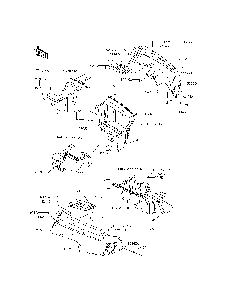 Rear Fender Diagram and Parts List for KRT800DFF 2015 Kawasaki Lawn Tractor Accessories