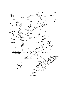 Front Fender Diagram and Parts List for KRT800CFF 2015 Kawasaki Lawn Tractor Accessories