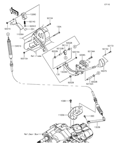 Control Diagram and Parts List for KAF820FGF 2016 Kawasaki Lawn Tractor Accessories