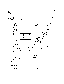 Front Suspension Diagram and Parts List for KAF620K7F 2007 & Prior Kawasaki Lawn Tractor Accessories