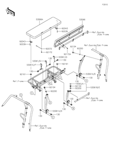 Seat Diagram and Parts List for KDF1000ANFNN 2022 Kawasaki Lawn Tractor Accessories