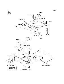 Rear Fender Diagram and Parts List for KRF750SCSA 2012 Kawasaki Lawn Tractor Accessories