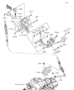 Control Diagram and Parts List for KAF820FHF 2017 Kawasaki Lawn Tractor Accessories