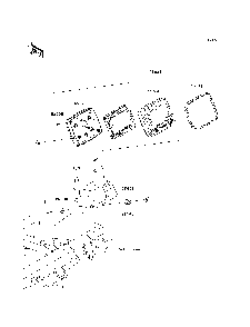 Meter Diagram and Parts List for KRF750RDF 2013 Kawasaki Lawn Tractor Accessories