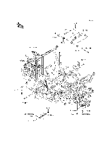 Engine Mount Diagram and Parts List for KRT800CFF 2015 Kawasaki Lawn Tractor Accessories