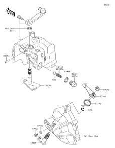 Gear Change Mechanism Diagram and Parts List for KAF620PGF 2016 Kawasaki Lawn Tractor Accessories