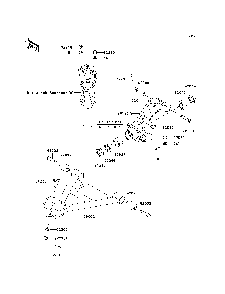 Front Suspension Diagram and Parts List for KAF950E8F 2008 Kawasaki Lawn Tractor Accessories