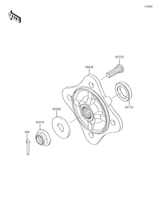 Rear Hubs/Brakes Diagram and Parts List for KRF800GJF 2018 Kawasaki Lawn Tractor Accessories