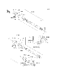 Drive Shaft-Propeller Diagram and Parts List for KAF620H7F 2007 & Prior Kawasaki Lawn Tractor Accessories