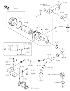 Air Cleaner Diagram and Parts List for KAF620RMFNN 2021 Kawasaki Lawn Tractor Accessories