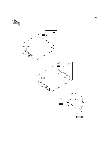 Reflectors Diagram and Parts List for KAF400A7F 2007 & Prior Kawasaki Lawn Tractor Accessories