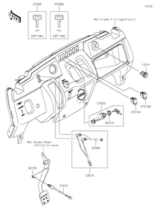 Part Location Diagram of 27010-0806 Kawasaki Switch, Outer
