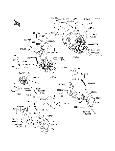 Frame Fittings Diagram and Parts List for KRF750SCSA 2012 Kawasaki Lawn Tractor Accessories
