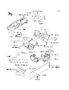 Labels Diagram and Parts List for KRF750VBF 2011 Kawasaki Lawn Tractor Accessories