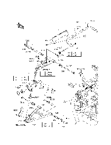 Front Suspension Diagram and Parts List for KRF800DFF 2015 Kawasaki Lawn Tractor Accessories