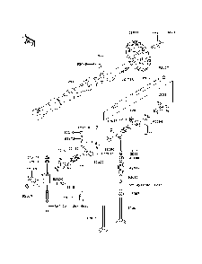 Valve Diagram and Parts List for KAF950D8F 2008 Kawasaki Lawn Tractor Accessories
