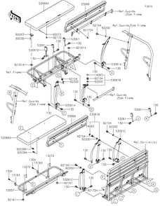 Seat Diagram and Parts List for KAF820BMFNL 2021 Kawasaki Lawn Tractor Accessories