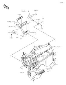 Guard Diagram and Parts List for KRF1000DPFNL 2023 Kawasaki Lawn Tractor Accessories