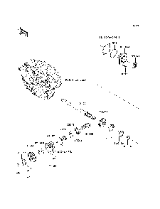 Front Bevel Gear Diagram and Parts List for KRF750TAF 2010 Kawasaki Lawn Tractor Accessories