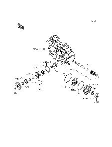 Front Bevel Gear Diagram and Parts List for KRT800CFF 2015 Kawasaki Lawn Tractor Accessories