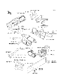 Labels Diagram and Parts List for KRF750RCS 2012 Kawasaki Lawn Tractor Accessories