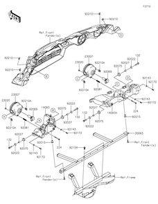 Headlight Diagram and Parts List for KRF800FLF 2020 Kawasaki Lawn Tractor Accessories