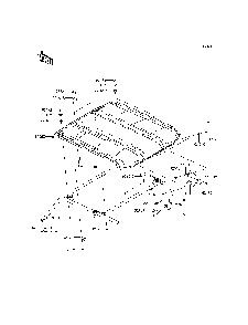 Sun Top Diagram and Parts List for KRT800CFF 2015 Kawasaki Lawn Tractor Accessories