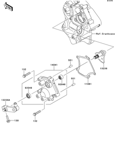 Gear Change Mechanism Diagram and Parts List for KRT750DCF 2012 Kawasaki Lawn Tractor Accessories