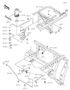 Fuel Evaporative System Diagram and Parts List for KAF820GKF 2019 Kawasaki Lawn Tractor Accessories