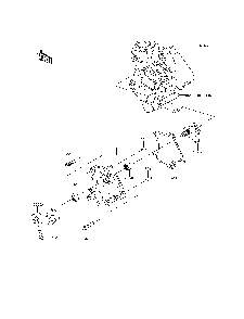Gear Change Mechanism Diagram and Parts List for KRF800CEF 2014 Kawasaki Lawn Tractor Accessories