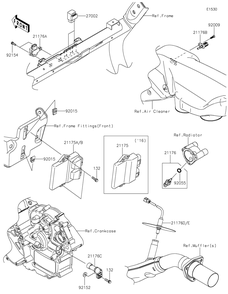 Part Location Diagram of 92154-1841 Kawasaki Bolt, Socket, 5x14