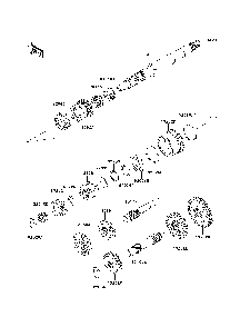 Part Location Diagram of 13260-1873 Kawasaki Gear, Driven Reverse, 1