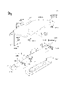 Fenders Diagram and Parts List for KAF400C7F 2007 & Prior Kawasaki Lawn Tractor Accessories