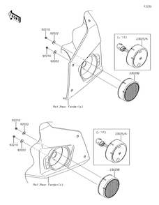 Part Location Diagram of 23025-0356 Kawasaki Lamp-Tail