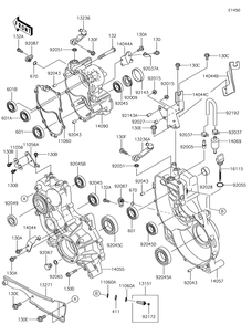 Gear Box Diagram and Parts List for KAF620RHF 2017 Kawasaki Lawn Tractor Accessories